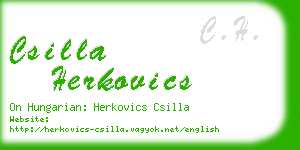 csilla herkovics business card